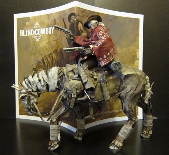 Ghost-Horse and Blind Cowboy Super Set figure by Ashley Wood, produced by Threea. Side view.