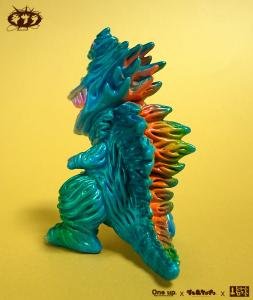 Gizalla - Turquoise Edition figure by Gumtaro, produced by Gums Productions. Back view.