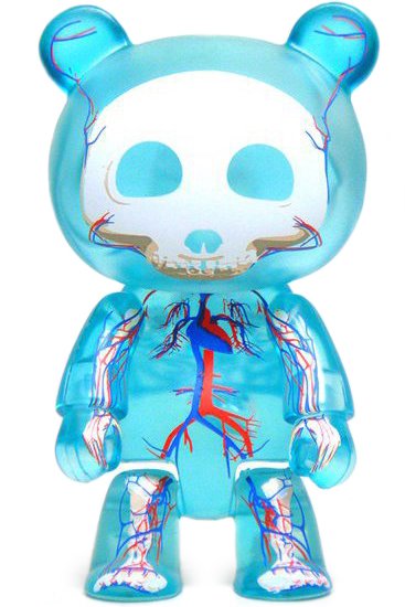 Glacier Blue Chungkee figure by Jason Freeny, produced by Toy2R. Front view.