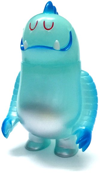 Glowing Ice Blue Leroy C. figure by Invisible Creature, produced by Super7. Front view.