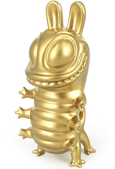 Hug the Killer - Gold figure by Nikopicto, produced by Mighty Jaxx. Front view.