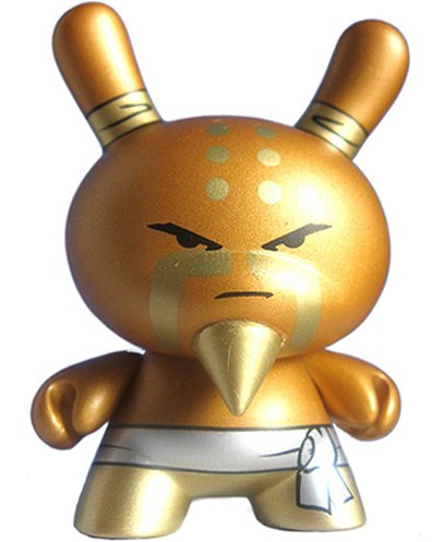 The Grandfather - Golden Ticket Dunny figure by Huck Gee, produced by Kidrobot. Front view.