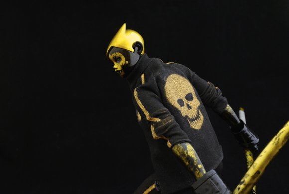 Golden Voodoo TK (Custom) figure, produced by Threea. Back view.