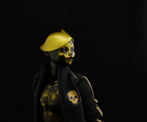 Golden Voodoo TK (Custom) figure, produced by Threea. Side view.