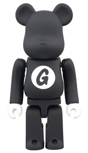 GOODENOUGH BLACK BE@RBRICK figure, produced by Medicom Toy. Front view.