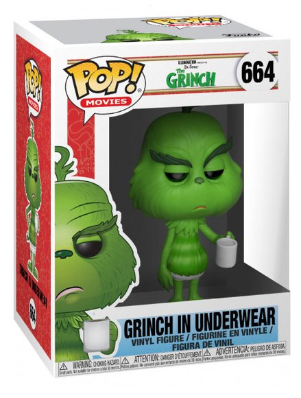 Grinch in Underwear figure by Funko, produced by Funko. Packaging.