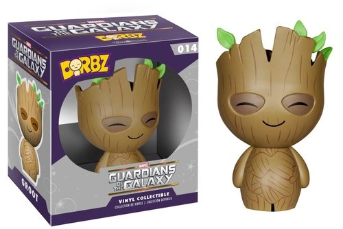 Groot figure, produced by Funko. Front view.