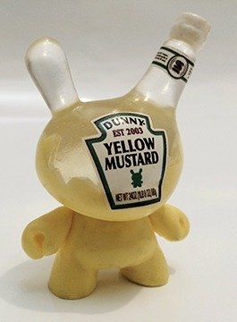 Half Used Mustard Dunny figure by Sket One / Dodgrr. Front view.