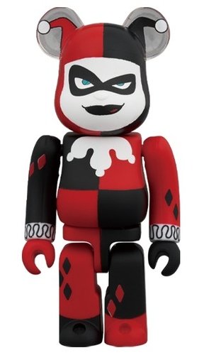 HARLEY QUINN BE@RBRICK 100% figure, produced by Medicom Toy. Front view.