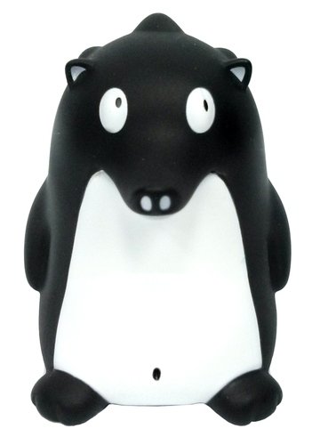 Heathrow the Hedgehog figure by Frank Kozik, produced by Bic Plastics. Front view.