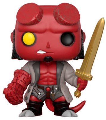 Hellboy (With Sword) - (Previews Exclusive) figure by Mike Mignola, produced by Funko. Front view.