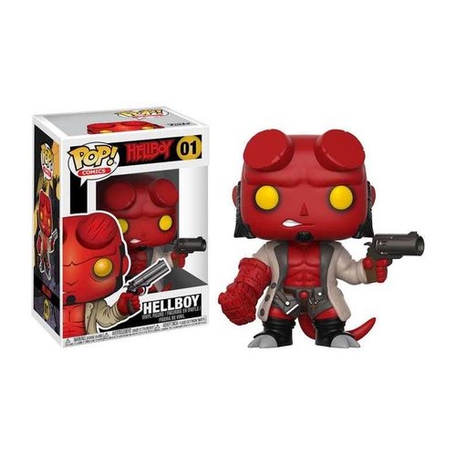Hellboy (Regular Edition) figure by Mike Mignola, produced by Funko. Front view.