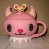 Hellcatz Peachy lidded tea cup