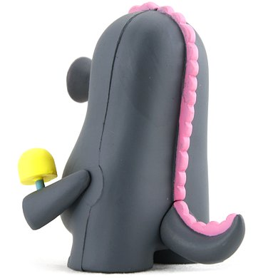 Hobson figure by Peskimo, produced by Kidrobot. Back view.