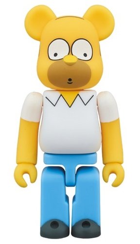 Homer Simpson Be@rbrick 100% figure, produced by Medicom Toy. Front view.