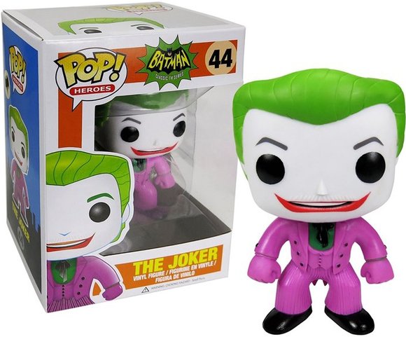 POP! Heroes - The Joker 1966 figure by Dc Comics, produced by Funko. Packaging.