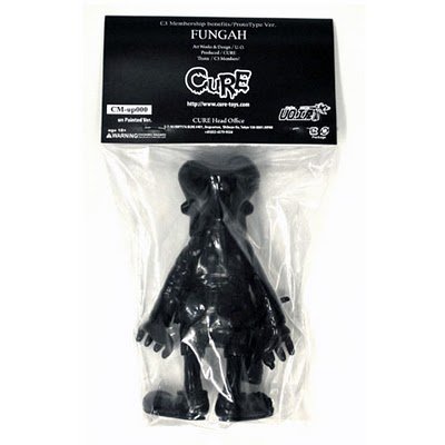 Fungah - Black Version figure by Dr. Uo, produced by Cure Toys. Back view.