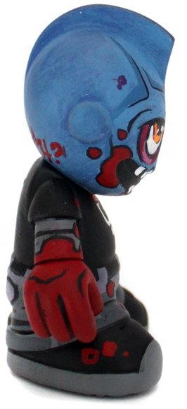 Infected Bot #1 figure by Mostly Harmless. Side view.