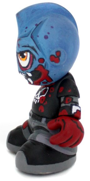Infected Bot #1 figure by Mostly Harmless. Side view.