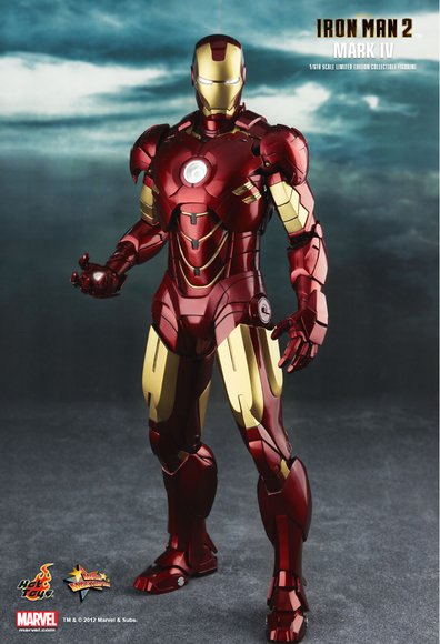 Iron Man 2 Mark IV figure by Jc. Hong, produced by Hot Toys. Front view.