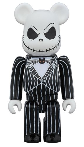 Jack Skellington BE@RBRICK 100% figure, produced by Medicom Toy. Front view.