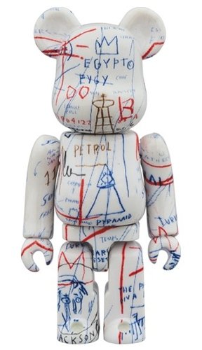 JEAN-MICHEL BASQUIAT #2 BE@RBRICK 100% figure, produced by Medicom Toy. Front view.