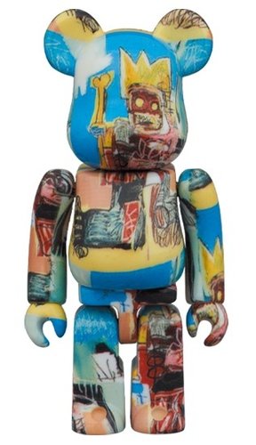 JEAN-MICHEL BASQUIAT #6 BE@RBRICK 100% figure, produced by Medicom Toy. Front view.