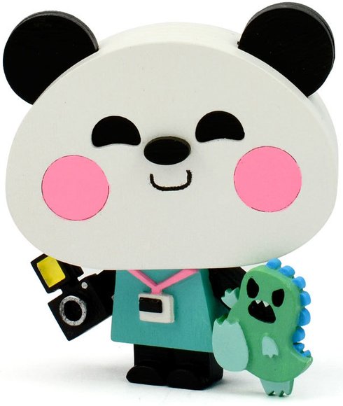 Jerry Pandazoku Wooden Toy - ToyCon Exclusive figure by Tado. Front view.