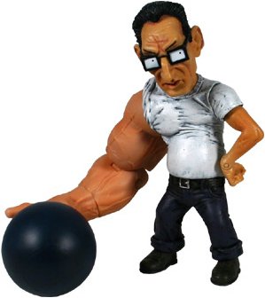 Joey the Ball figure by Eric Powell, produced by Mezco Toyz. Front view.