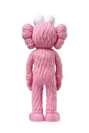 KAWS BFF Pink figure by Kaws, produced by Medicom Toy. Back view.