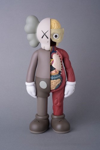 KAWS Companion Flayed Brown( Open Edition) figure by Kaws, produced by Medicom. Front view.