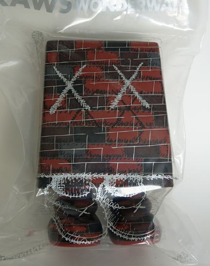 KAWS x Wonderwall - Brick figure by Kaws, produced by Medicom Toy. Packaging.