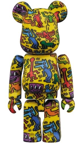 KEITH HARING #5 BE@RBRICK 100% figure, produced by Medicom Toy. Front view.