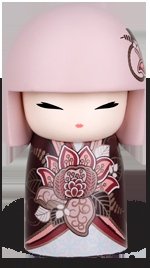 Kimmidoll Himena mini doll figure, produced by Kimmidoll. Front view.