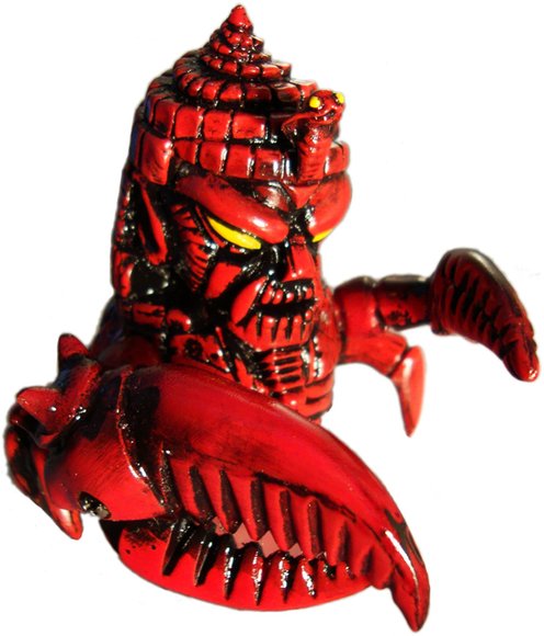 King Jinx - Red and Black figure by Paul Kaiju. Front view.