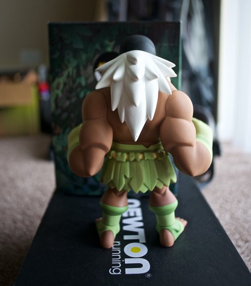 King Katch figure by Fabien M , produced by Muttpop. Back view.