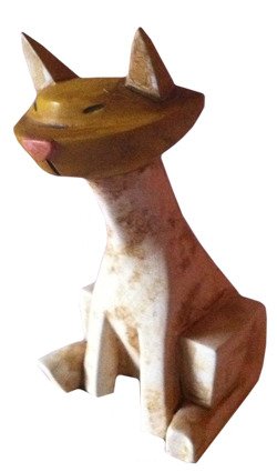 Kitty - Brown Head figure by Ashley Wood, produced by Threea. Front view.