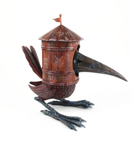 KMND-Z HOB Bird - Red Edition figure by Kmndz, produced by 3D Retro. Front view.