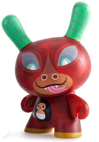 Krampus figure by Amanda Visell, produced by Kidrobot. Front view.