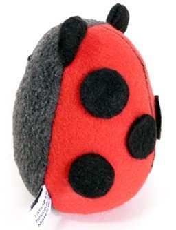 Ladybird Cavey figure by A Little Stranger. Side view.