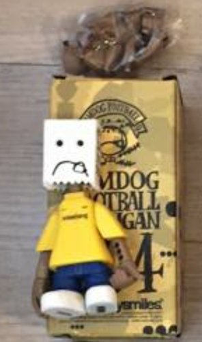 Lamdog Football Hooligan - (094) - White figure by Michael Lau, produced by Crazysmiles. Front view.