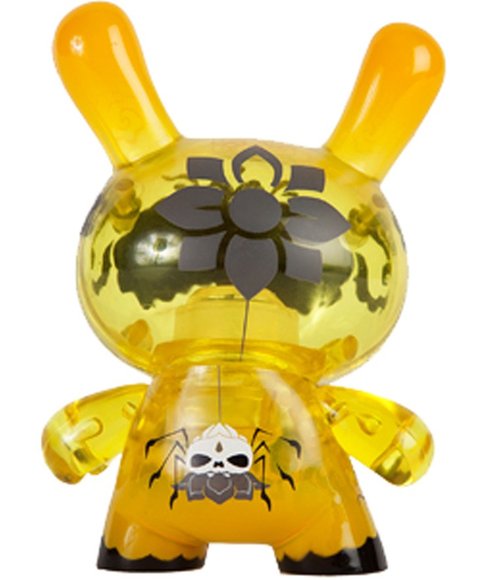 Lemon Drop figure by Andrew Bell, produced by Kidrobot. Back view.