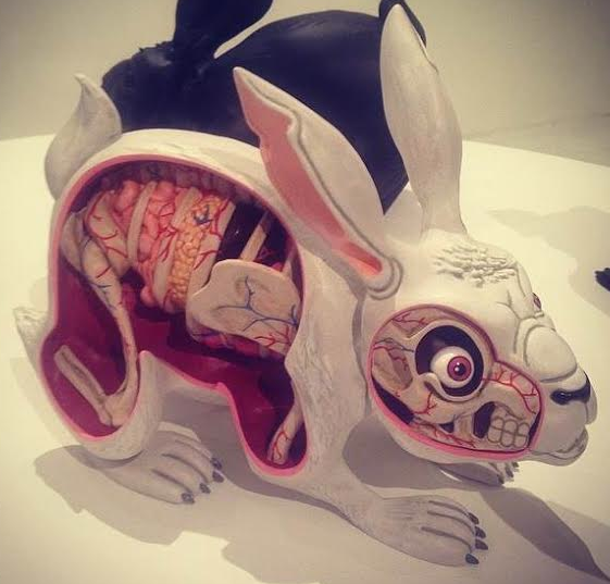 Lepus Pellis Os Omentum - Hand Painted figure by Nychos, produced by Mighty Jaxx. Front view.