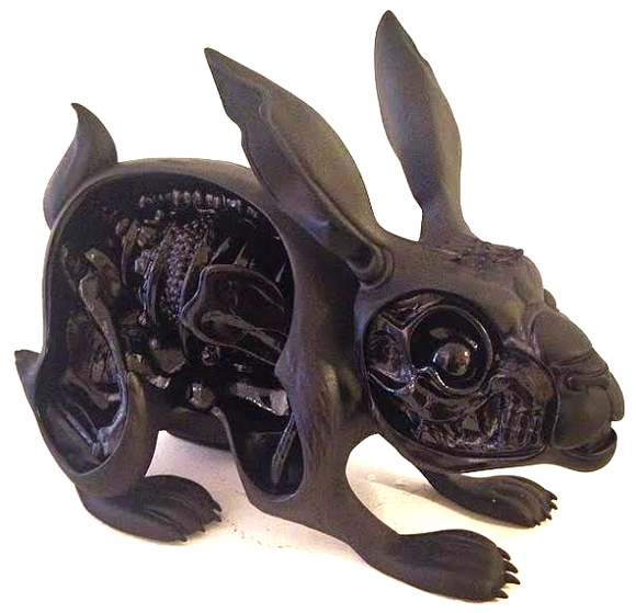 LEPUS PELLIS OS OMENTUM (Slice of the Weird Show ver.) figure by Nychos, produced by Mighty Jaxx. Side view.