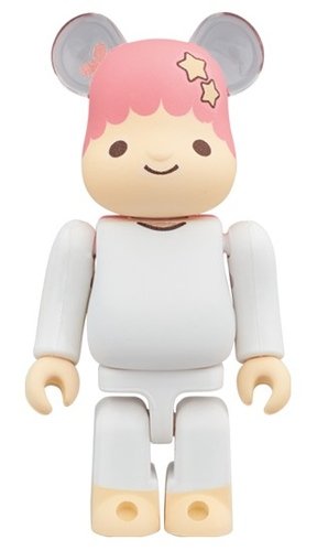 Little Twin Stars - Lala BE@RBRICK 100% figure, produced by Medicom Toy. Front view.