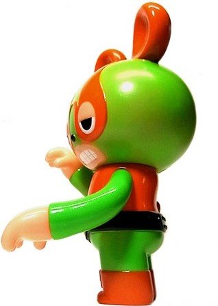 Lucha Bear - Spring Colour figure by Itokin Park. Side view.