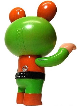 Lucha Bear - Spring Colour figure by Itokin Park. Back view.