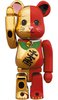 Lucky cat - Gold x red BE@RBRICK 100%