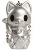 Lucky Cat Keychain - Silver