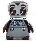 MAD BIC Buddy - Blue GID, Chase figure by Jeremy Madl (Mad), produced by Bic Plastics. Front view.